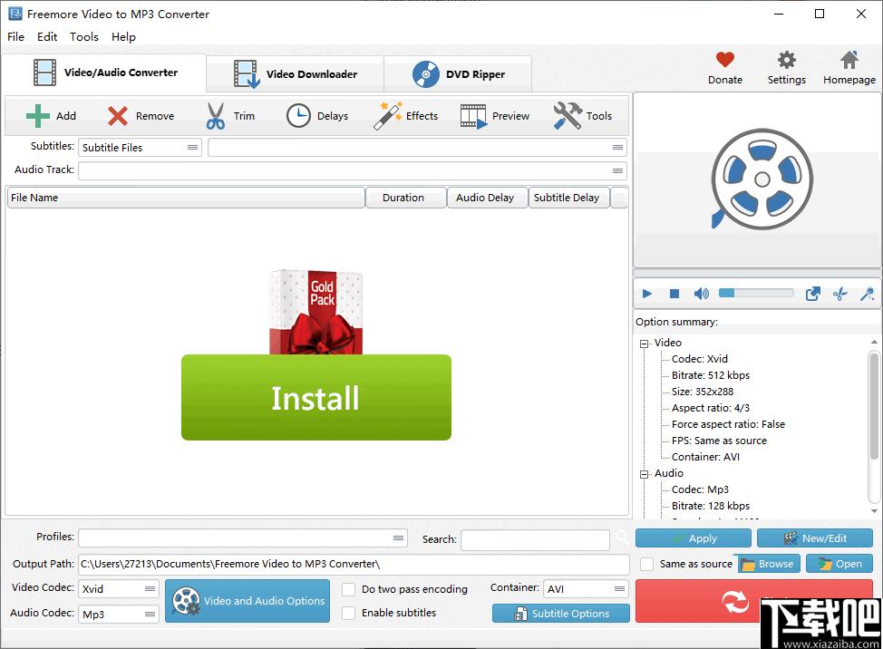 Freemore Video to MP3 Converter下载,视频转换,音频提取