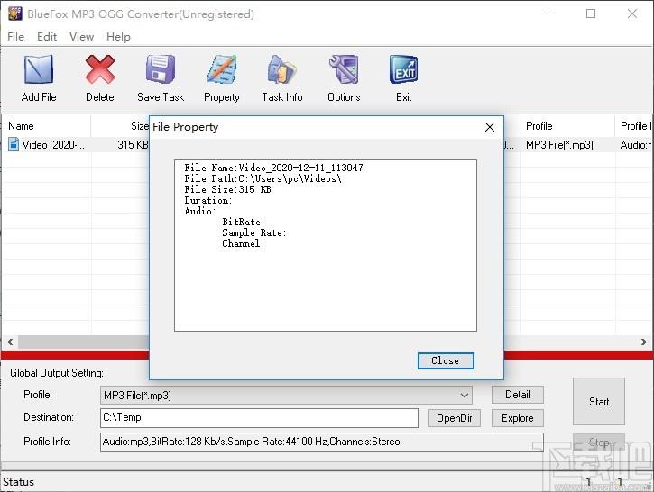 Bluefox MP3 OGG Converter下载,MP3/OGG音频格式转换